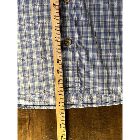Duluth Trading Men’s Sz 3XL Blue Plaid Polyester Button Down Shirt - Picture 5 of 5